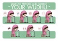 How to Perform Ablution Ã¢â¬ÅWuduÃ¢â¬Â steps Royalty Free Stock Photo